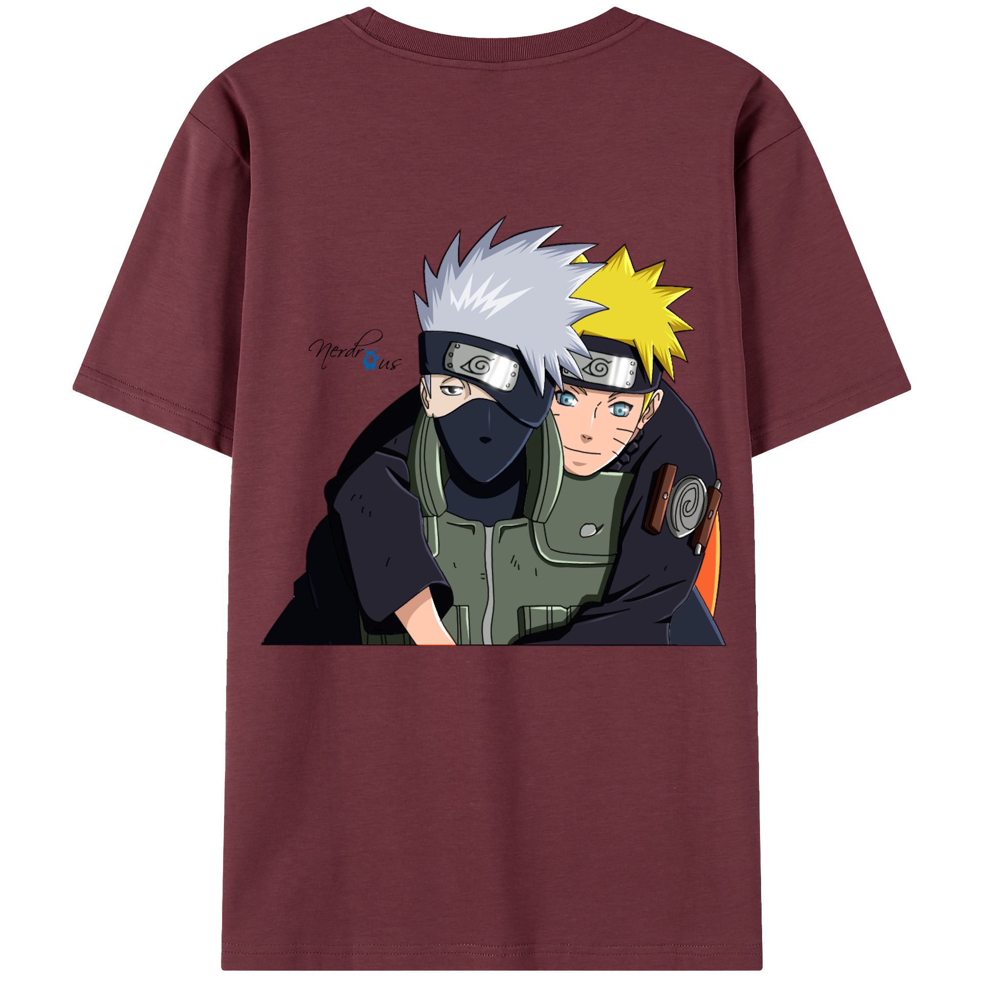 （画像用） NARUTO -ナルト- はたけ カカシ Hatake Kakashi 綿100％半袖Tシャツ（背面プリント）